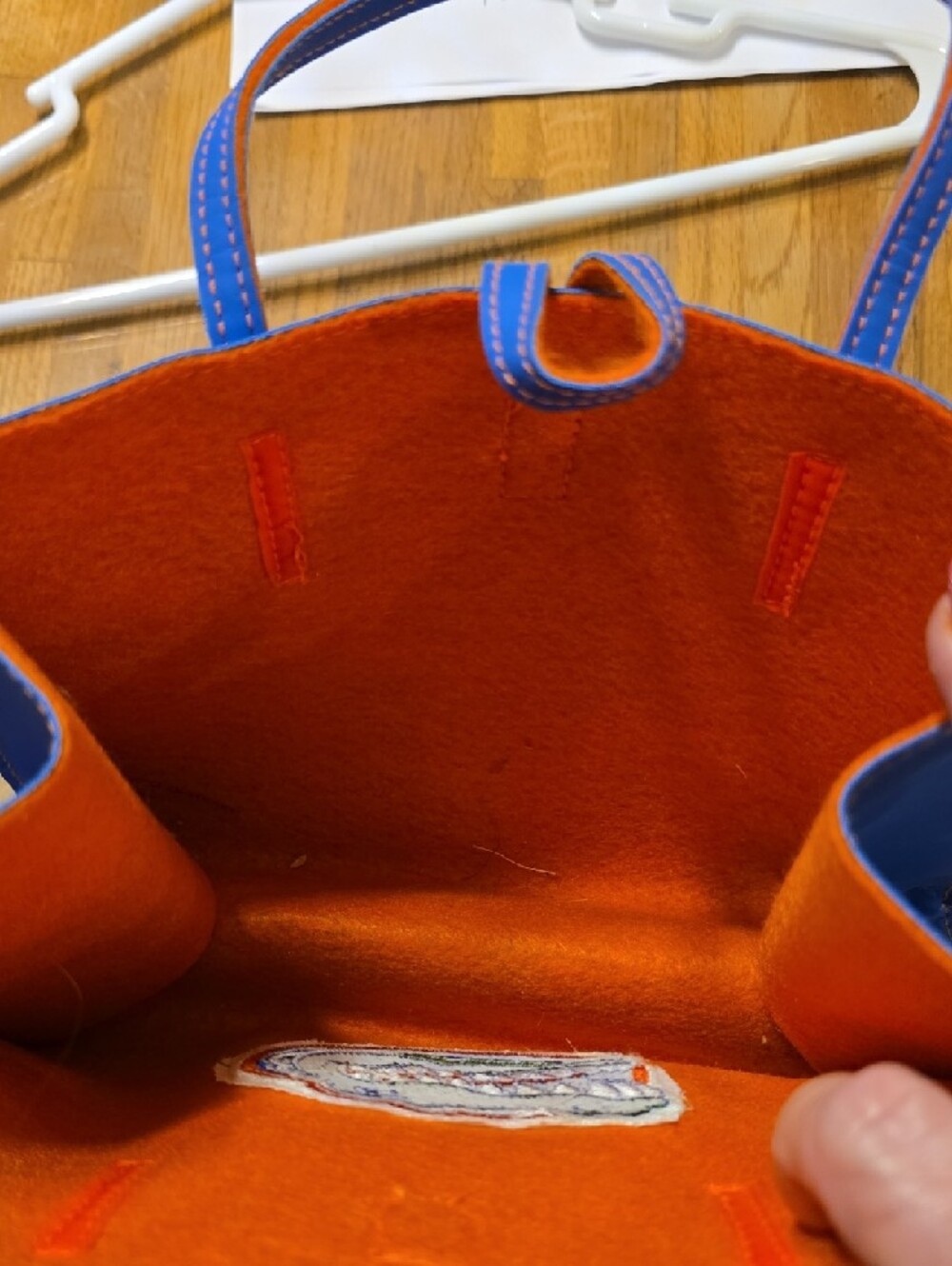 University Of FLORIDA Gators Blue Tote Bag with Alligator Patch - Picture 6 of 6